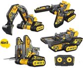 YAR Graafmachine 4 in 1 - robot Speelgoed - Buitenspeelgoed - Zandbak - Elektrische Kraan - Geel