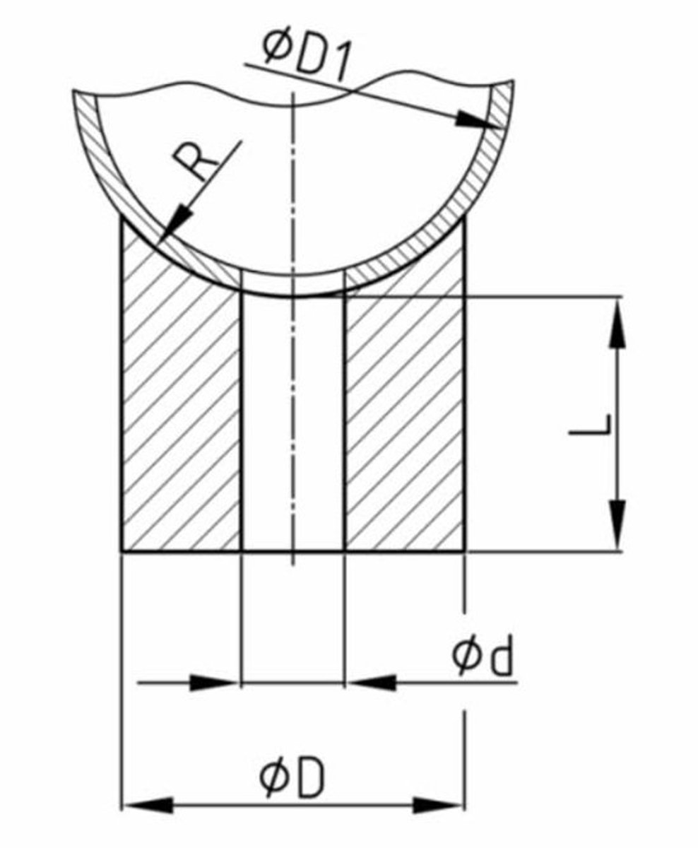 Zadelafstandstukken 10x - L 10 mm x Ã˜ 25/8,2 mm - M8 - HD-polyethyleen