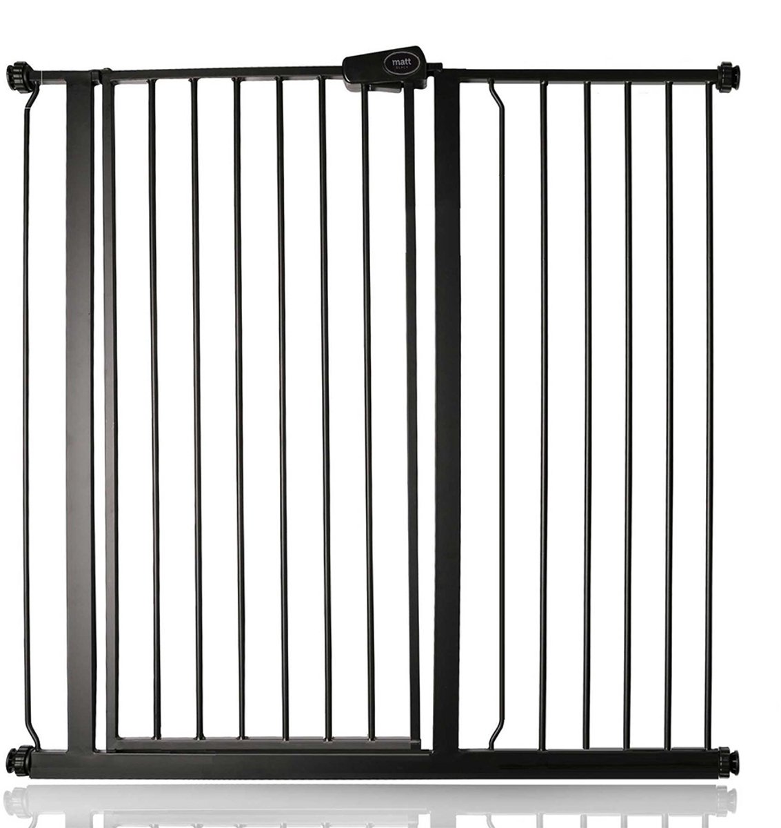 Bettacare Petgate, 107,4cm - 115cm, Mat Zwart, Hoog 104cm