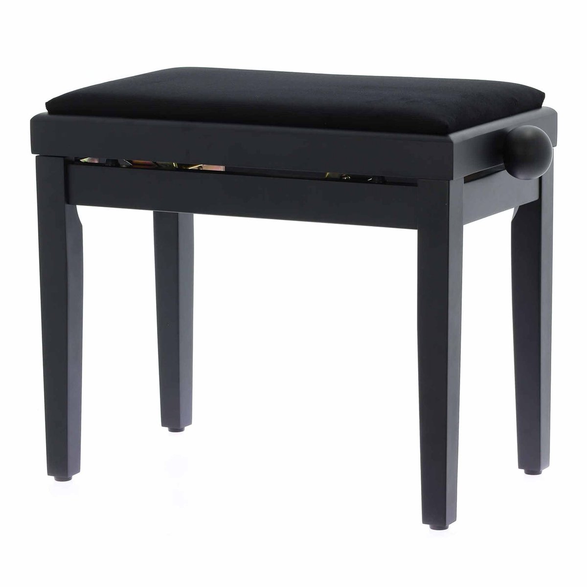 QUIKLOK PB010BKS Piano Bank – Verstelbaar 480-570 mm, Fluwelen Zitting, Mat Zwart