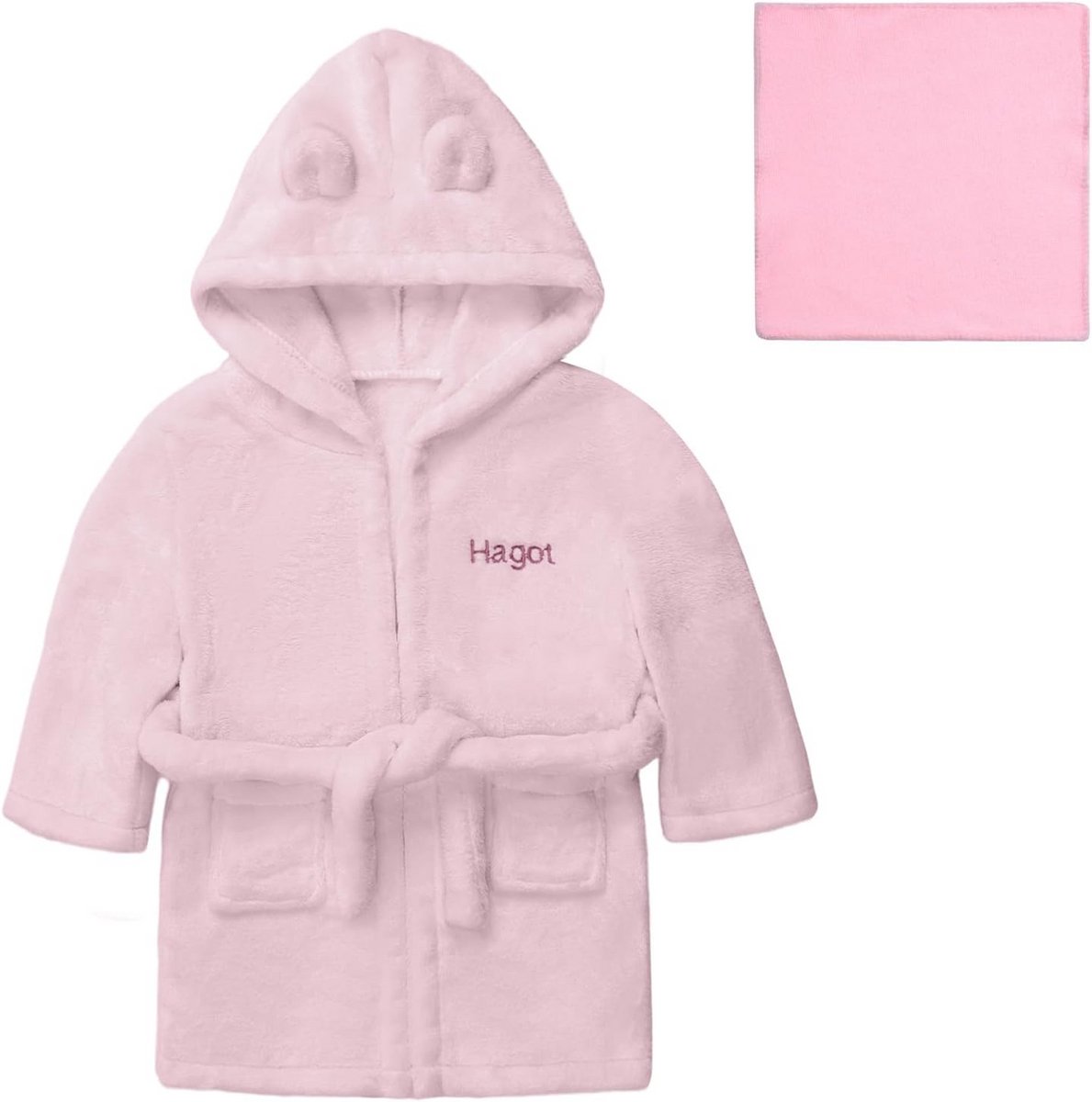 Baby badjas met capuchon, superzacht, voor 0-12 maanden