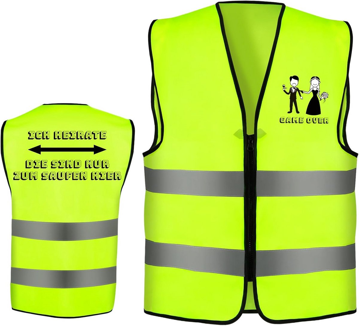Fluorescerend groen kostuum voor de vrijgezellenruzie