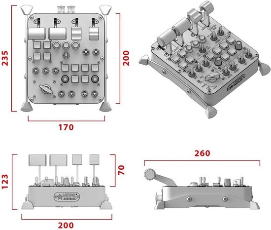 Universeel Bedieningspaneel #3 voor Flight Simulatie - Programmeerbare Switches en Knoppen voor Cockpit van Universeel — afbeelding 2