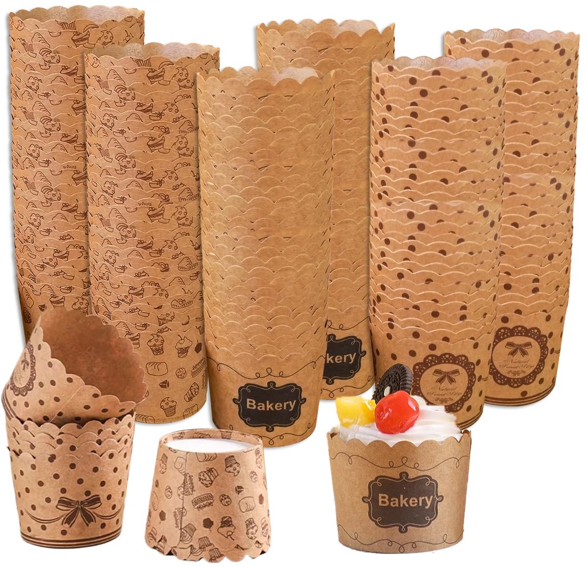 Unyqoos® Set van 150 Mini Muffinvormpjes voor Diverse Feestelijke Gelegenheden