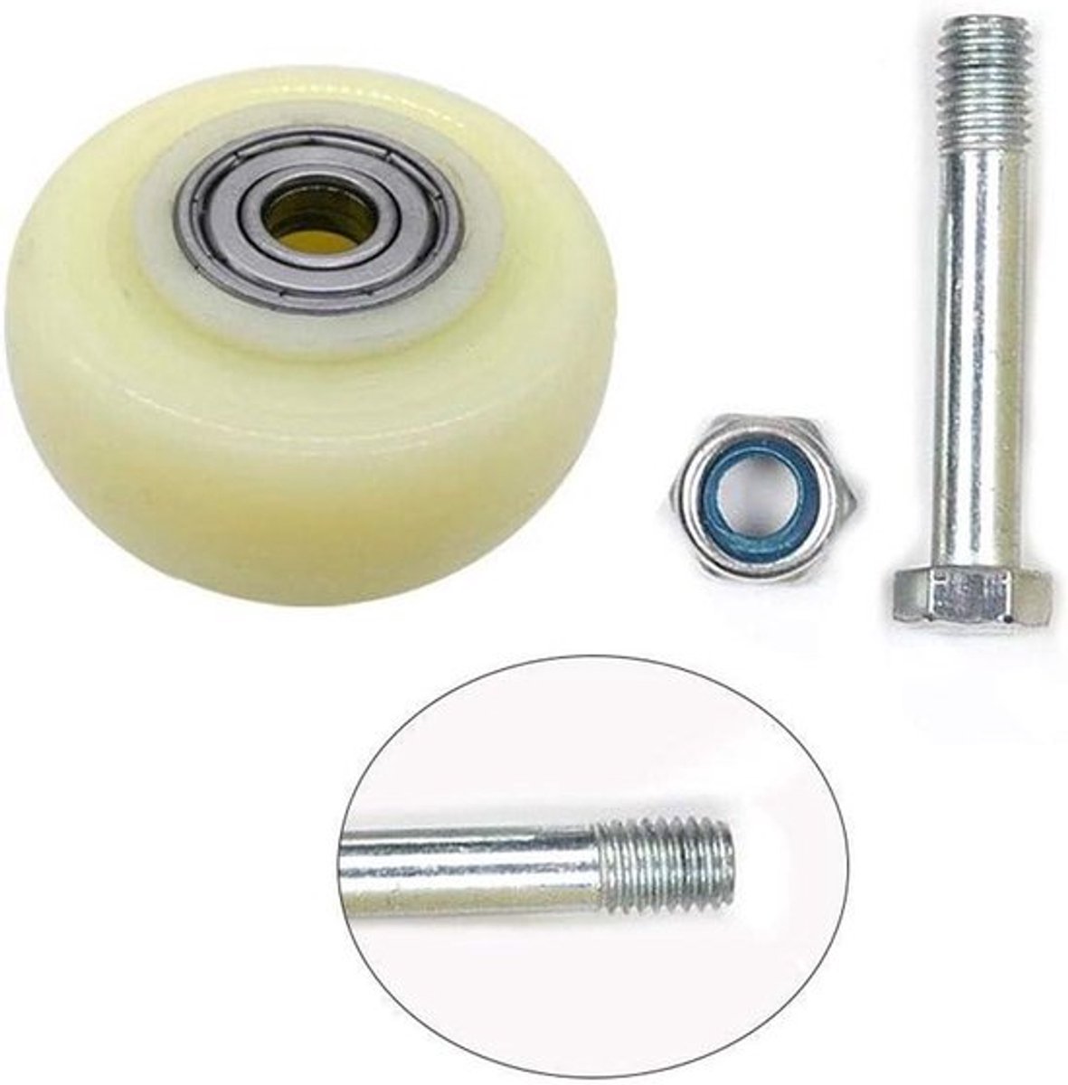 Slaapbank Wielen - 2 Stuks Nylon Wiel 40mm met Load Roller