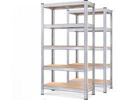 Stellingkast Set van 2 - 180x90x40cm Metaal MDF 1750kg – Zilver
