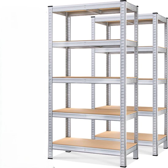 Rack de stockage en métal jusqu'à 875 kg, 180x90x40cm, lot de 2