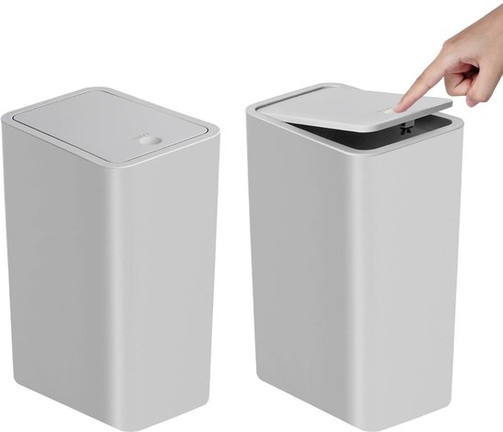 MOPUP Kleine badkamer prullenbak met deksel, 12,7 l/3,4 gallon