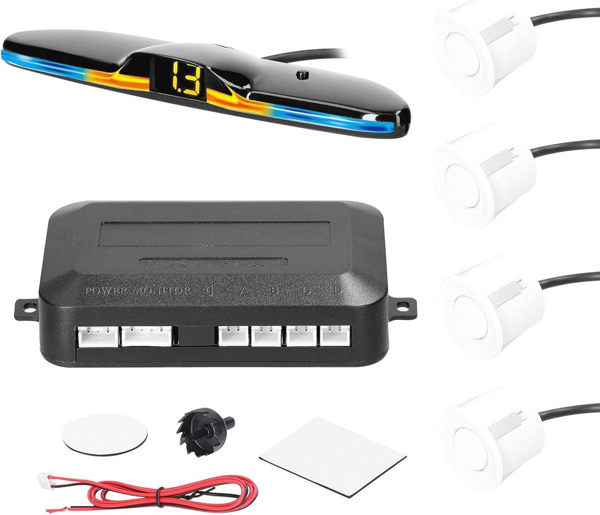 Parkeerplaats sensor set met 4 sensoren en afstandsherkenning