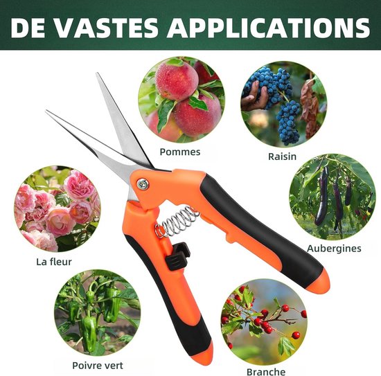 Set van 3 Tuinscharen voor Snoeiwerkzaamheden - Gebruiksvriendelijke en Ergonomische Ontwerp van Merkloos	 — afbeelding 3