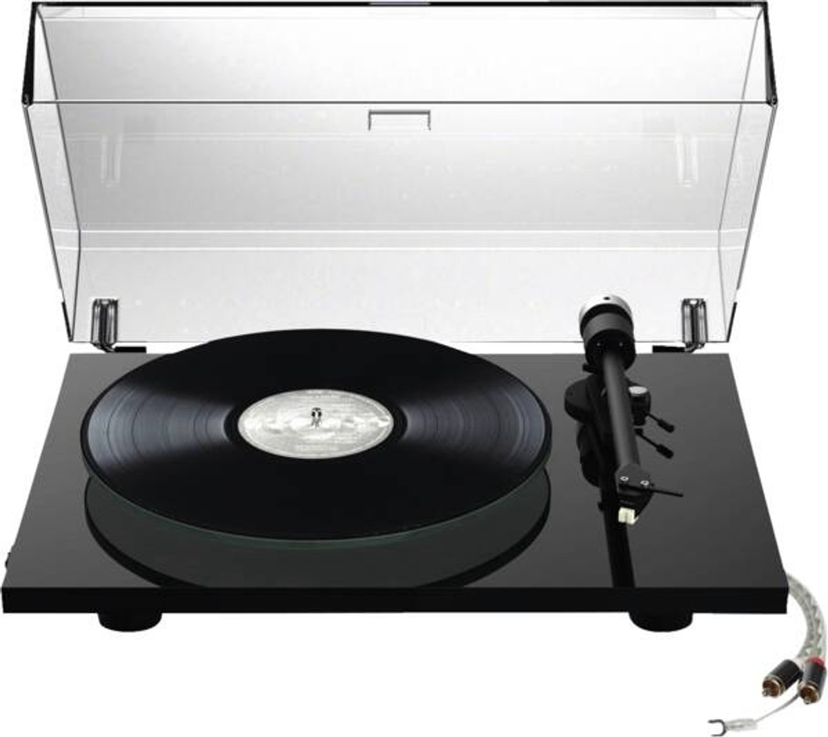 Pro-Ject T2 W Rainier Tourne-Disque En Streaming - Technologie Wi-FI Révolutionnaire - Préamplificateur Phono MM Intégré, Socle Usiné CNC, Plaque De Verre, Bras De Lecture En Aluminium - Noir