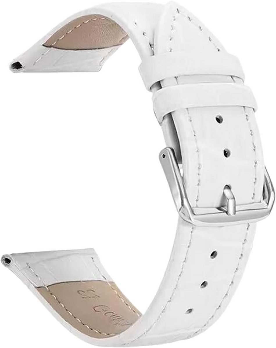 Leren Horlogeband Krokodillenpatroon - Diverse Bandbreedtes