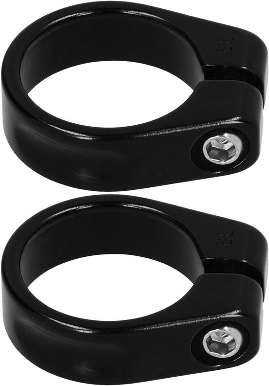 2 Stuks Fietszadel Klem Mountainbike Road Zadelbuis Aluminium Quick Release Clip 35mm (Goud