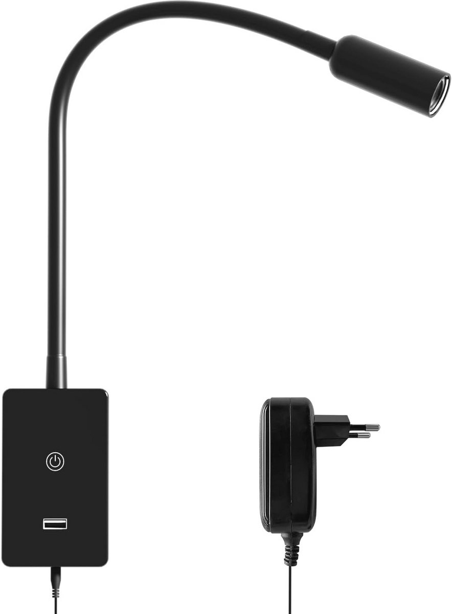 Dimbare LED Wandlamp met USB Oplaadfunctie voor Slaapkamer