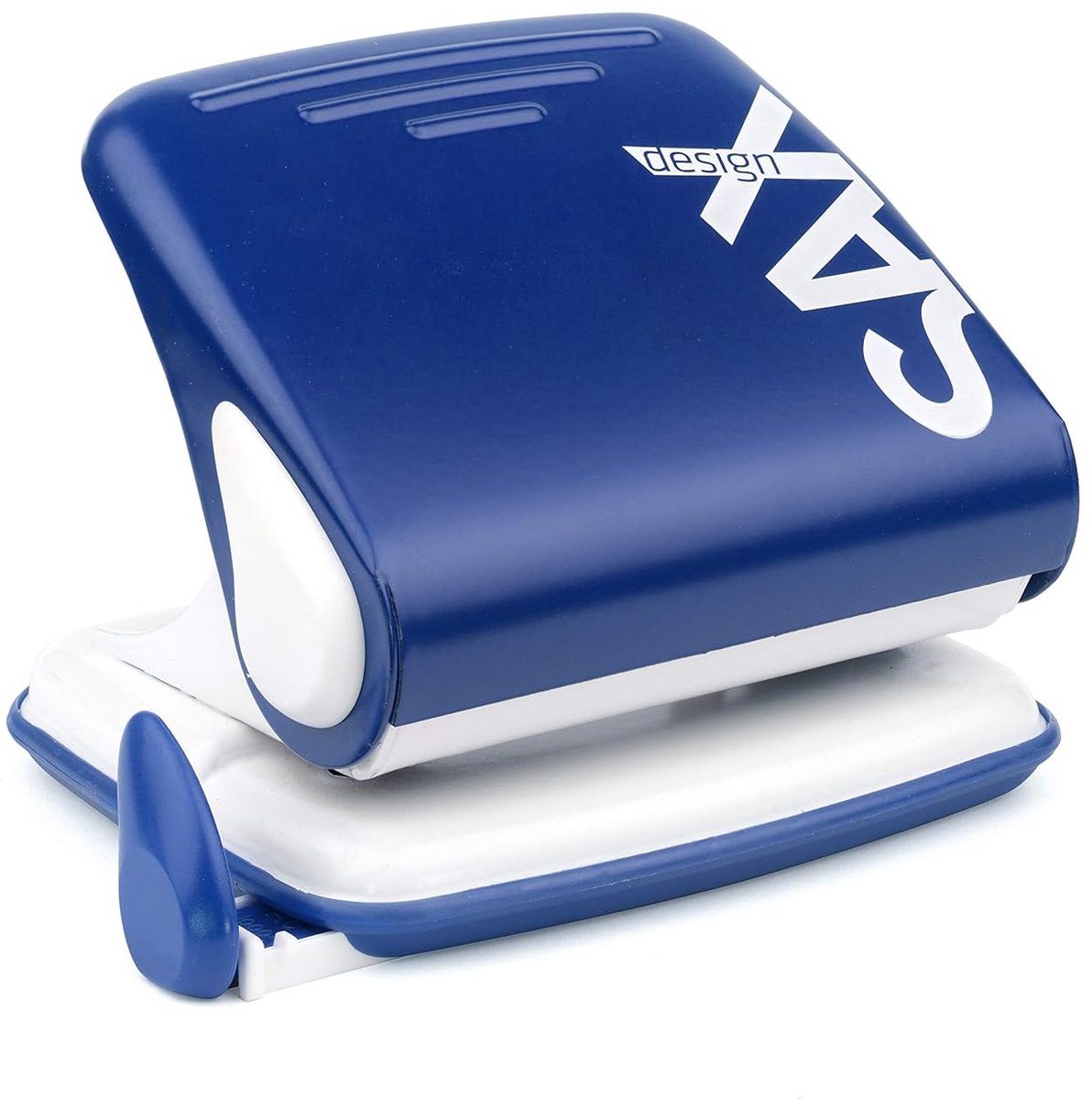 Robuuste Metaal Perforator - 30 Vellen Capaciteit met Nauwkeurige Aanlegrail - Blauw