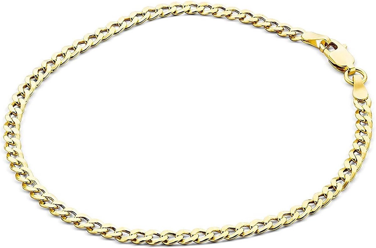 Massieve 750 Geelgouden Curb Armband - 4.4mm Breed - Unisex - 21 cm