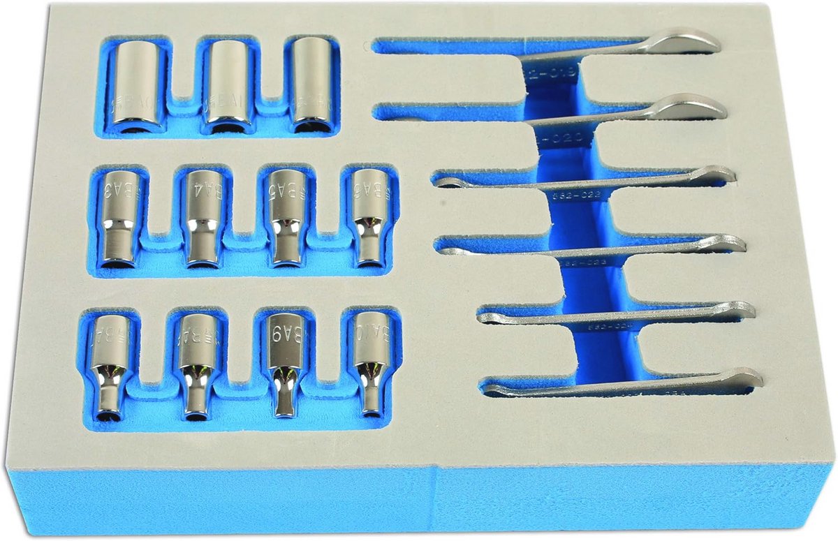 Sleutel- en Socketset 1/4"D 17 Delig