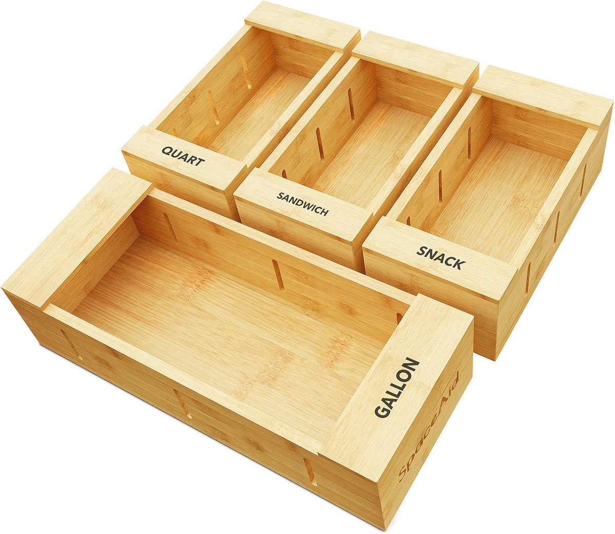 Bamboe Opbergtas voor Keukenlade - Organizer voor Diverse Maten (4 Stuks)