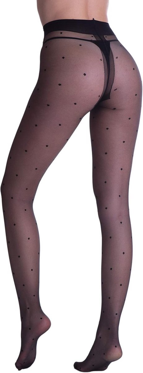 Damespanty met stippeldessin 20 denier nude-effect doorschijnend