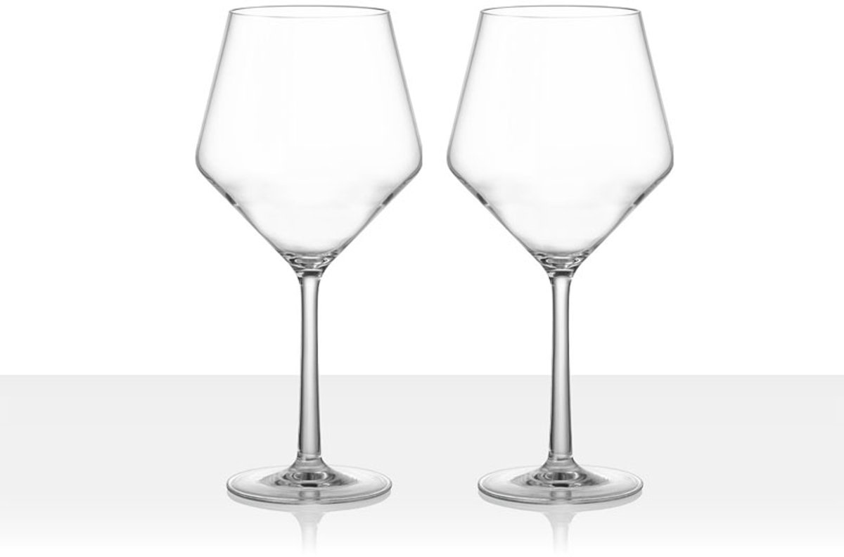 Brunner Wijnglazen Riserva Rood - Tritan glas - Duurzaam en krasbestendig - Campingglas - BPA-vrij - Vaatwasser bestendig - 2 Stuks - 72cl