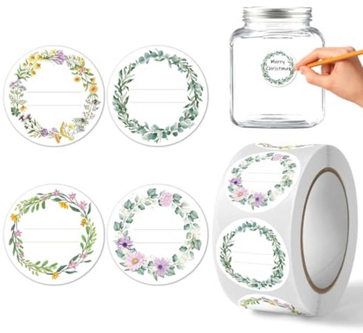 Ronde Zelfklevende Blikjeslabels - 500 Stuks voor Jam en Keuken Jars