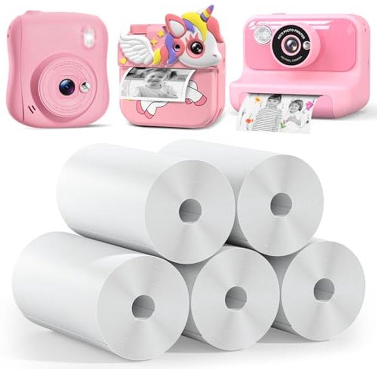5 Rollen Printpapier Voor Kindercamera's - Direct Thermisch Printpapier