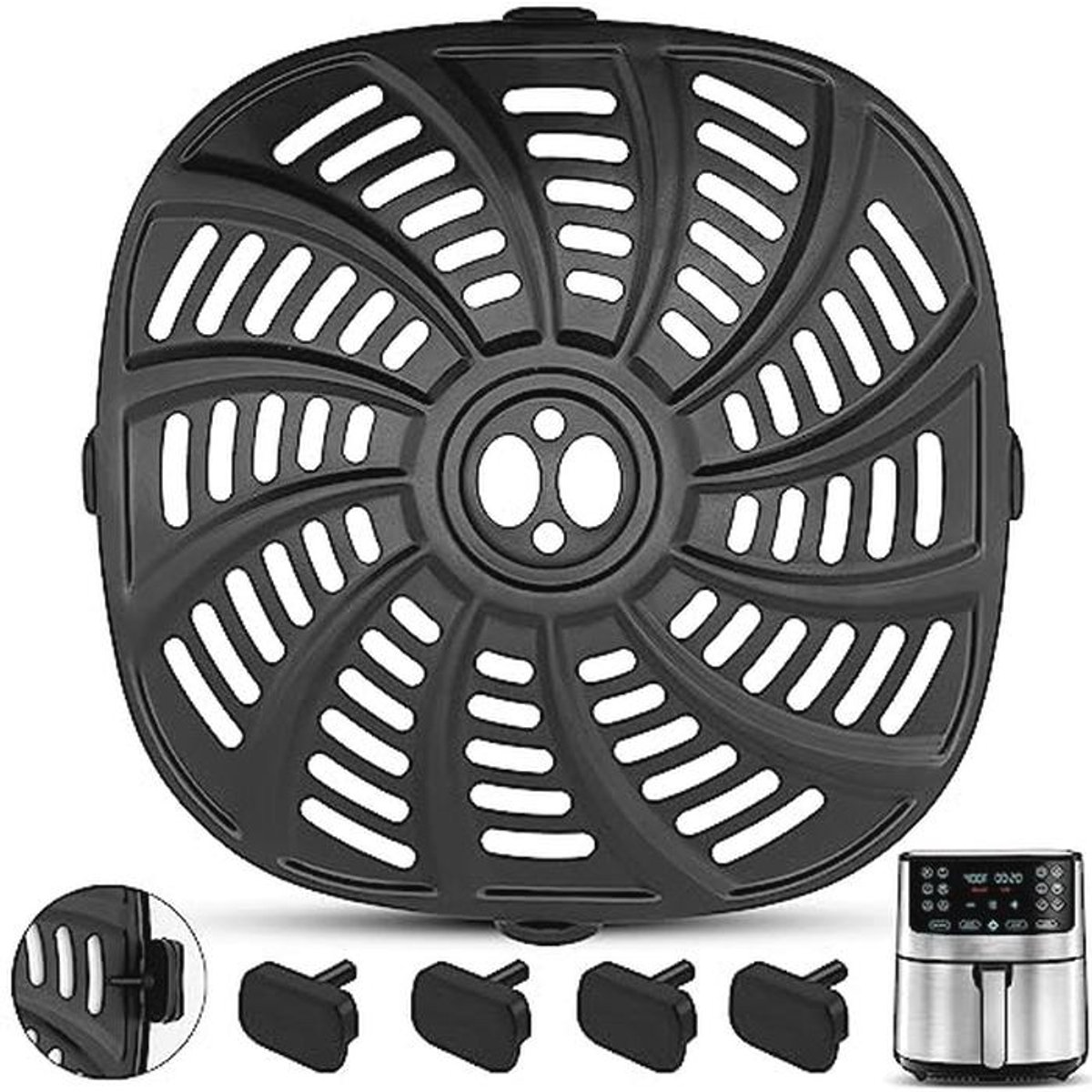 Air Fryer Grill Pan voor 7QT Air Fryer - Anti-aanbak Vervangende Accessoires - Vaatwasmachinebestendig