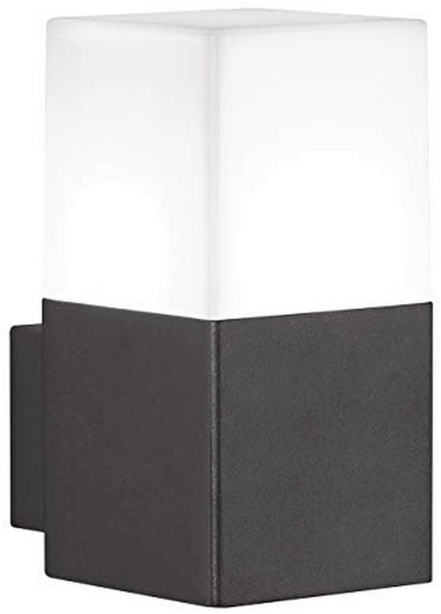 LED Buitenwandlamp van Gegoten Aluminium - 17 cm Hoog - Antraciet - Inclusief E14 4W