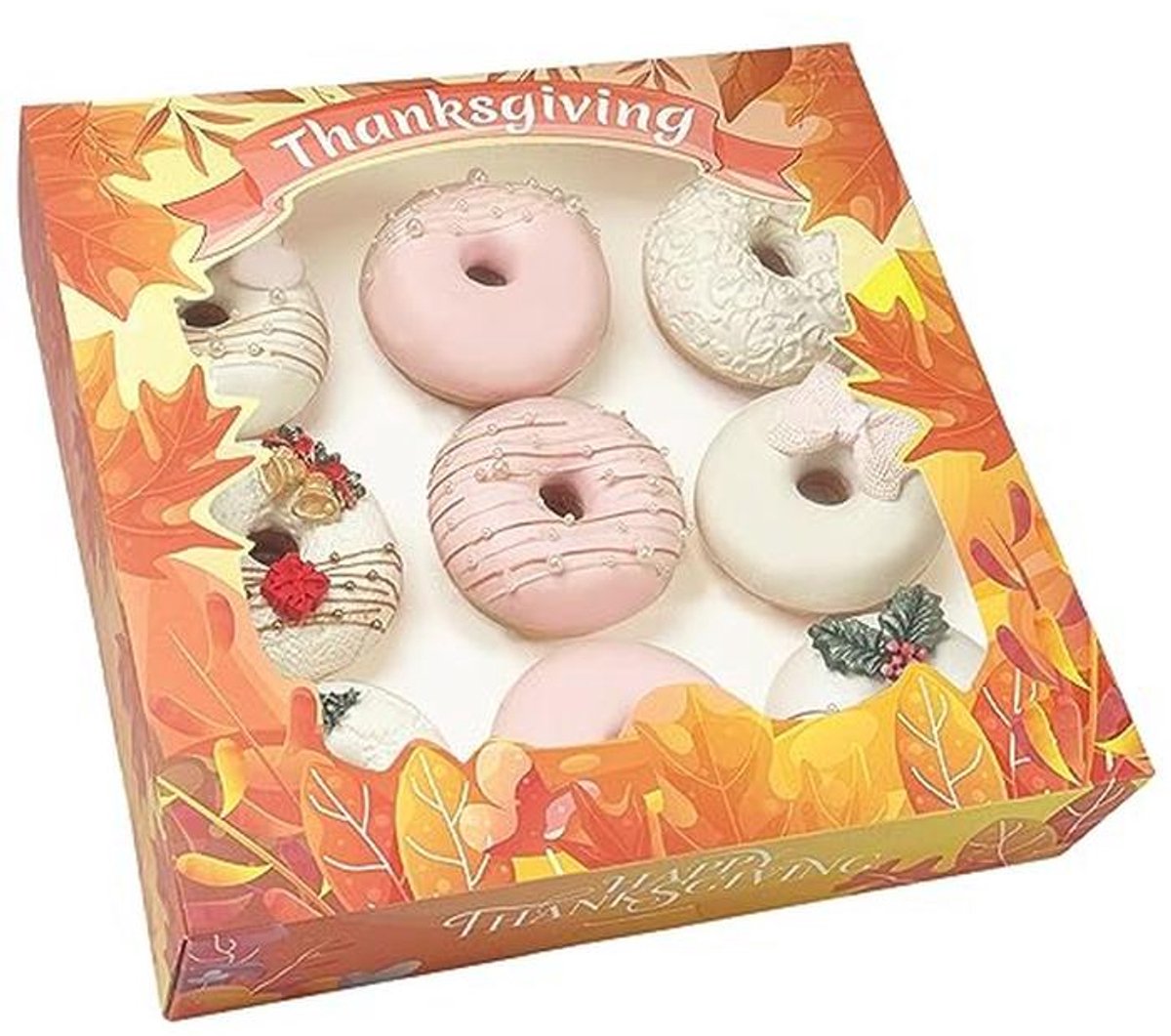 Oranje Bakkerij Dozen met Venster voor Thanksgiving – 16 Packs van 30x30x7 cm