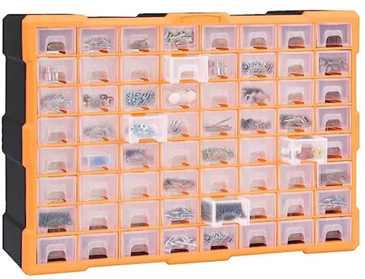 Organizer met 64 lades voor gereedschap en accessoires