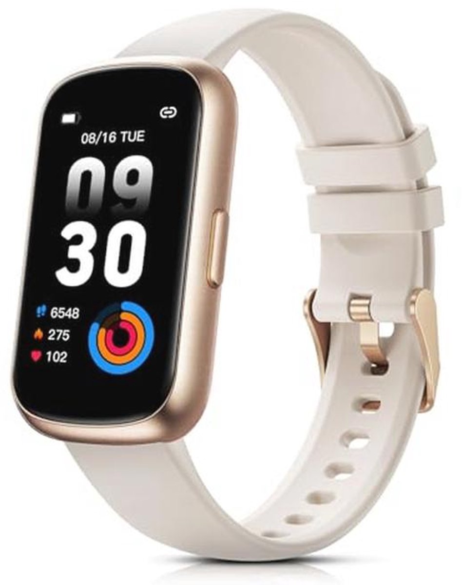Fitnesshorloge voor dames met hartslagmeter en slaapmonitor – 1,47 inch waterdichte smartwatch met 24 sportmodi