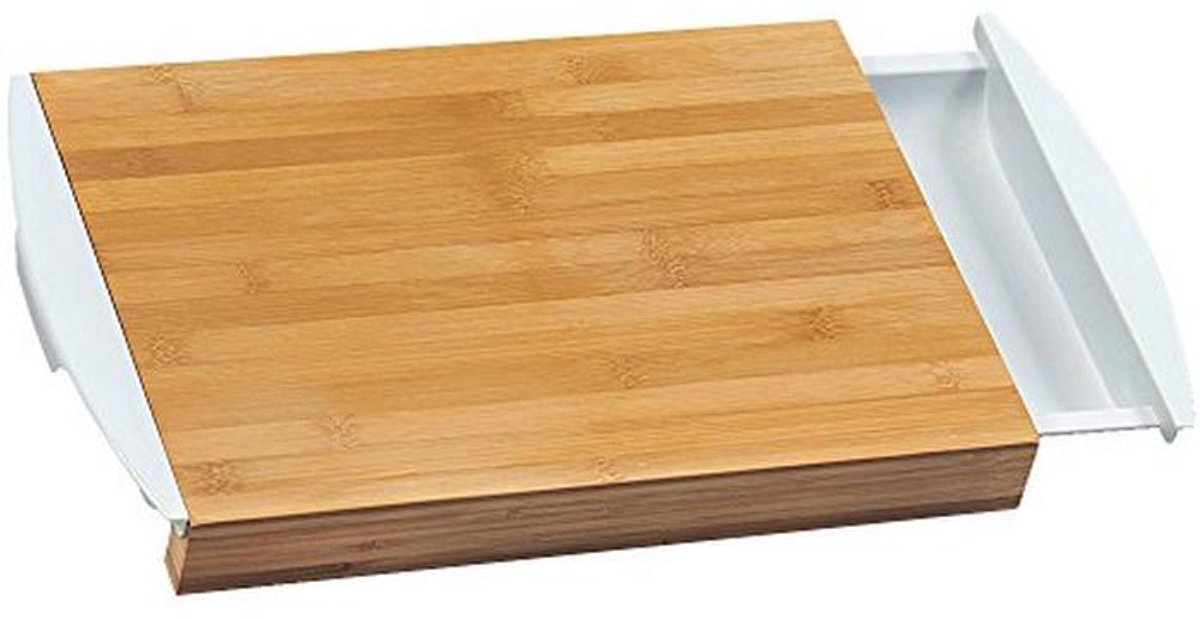 Bamboe Snijplank Set - Bruin/Wit - 41 x 25,5 x 4 cm