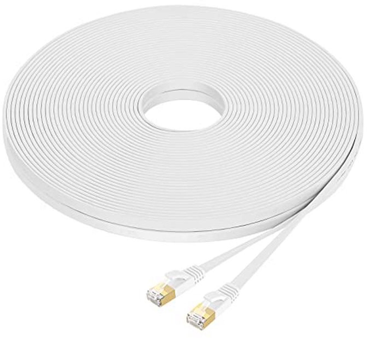 Cat 8 Ethernet-kabel 15 m - Hoge Snelheid, Plat, 40 Gbps, Voor Router, Modem, Laptop en PC