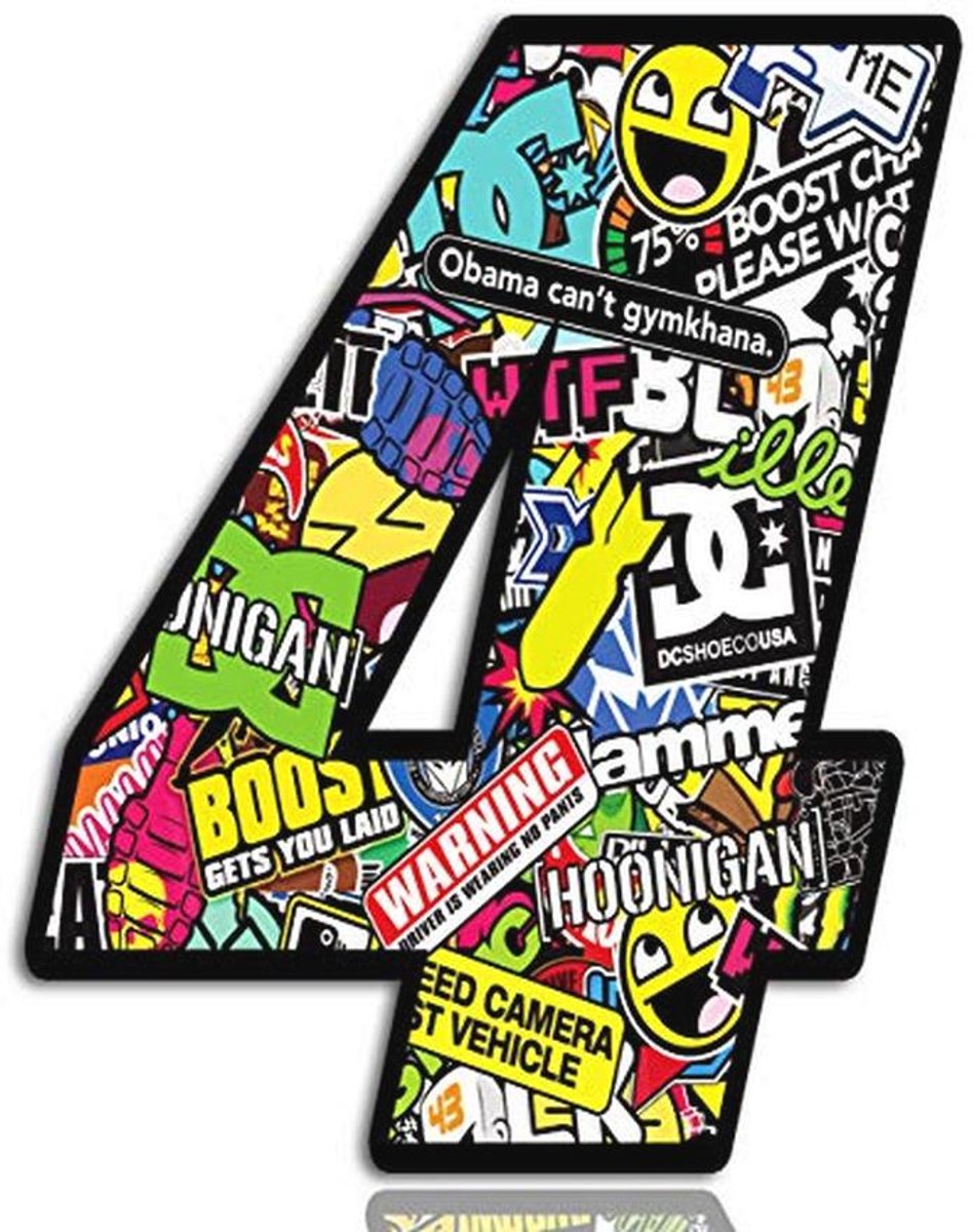 Startnummer Vinyl Sticker voor Auto en Motor - Tuning en Motocross