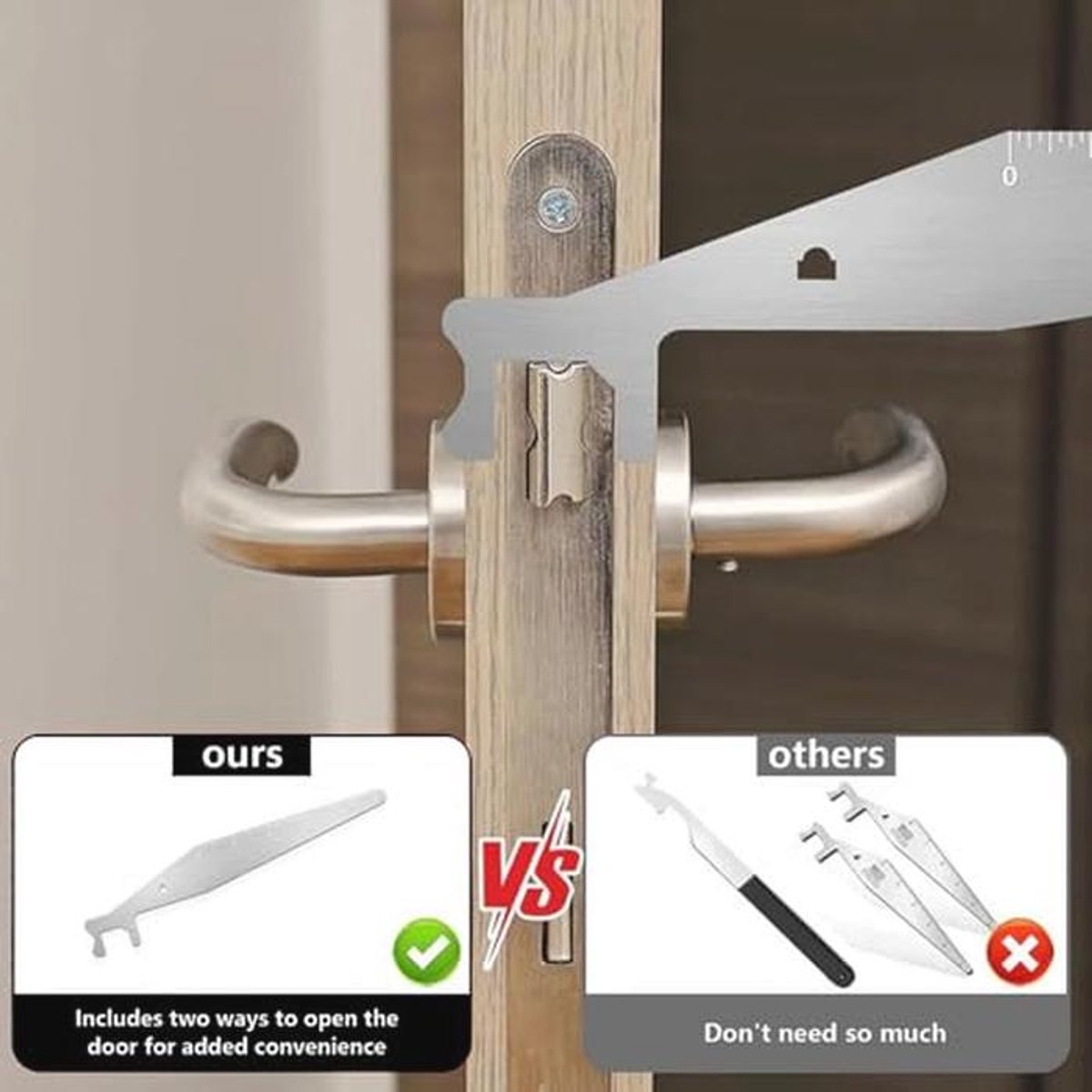 Lockpicking Gereedschap Set van 2 - Roestvrij Stalen Slot Kraken Tools - Veiligheid Vuurgereedschap — cadeau in Hobby - foto 5