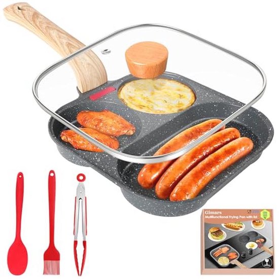 Saltlas Frituurpan (°F), 11/4,4Qt (4,2 L) Extra grote Tempura-koekenpan met deksel, 304 roestvrijstalen koekenpan met Fahrenheit-thermometer en