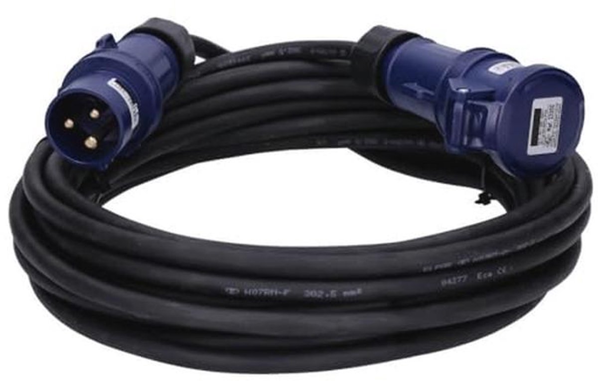 CEE Verlengkabel voor Camping, Boot, Caravan en Camper - 10 m, 230 V, 16 A, IP44