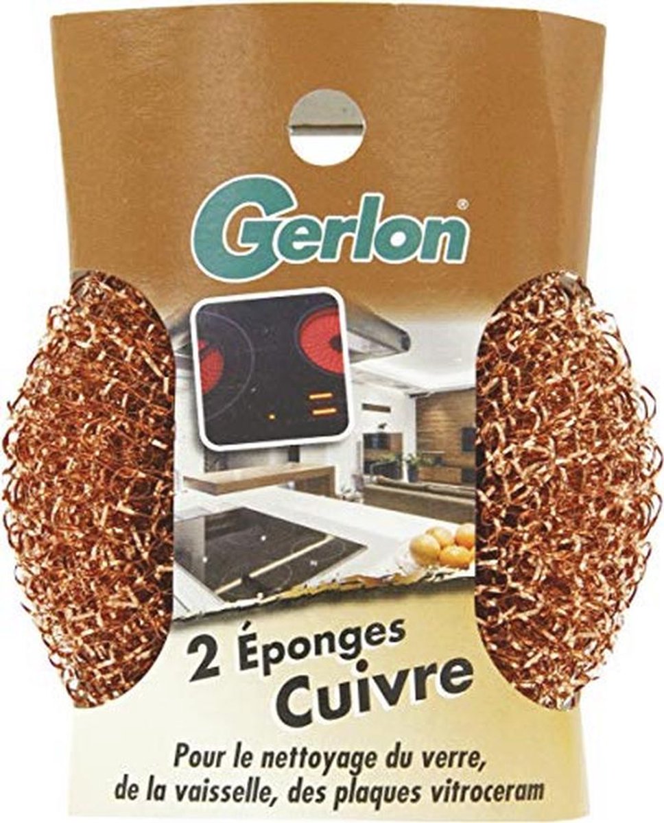 Koperen Sponzen Set van 2 - Perfect voor Keuken en Huishouden