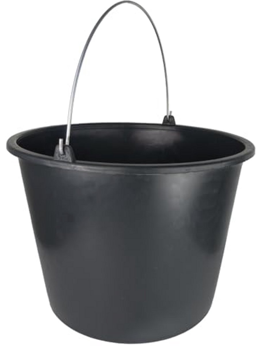 Bouwemmer 20 liter met schaalverdeling - Set van 5 voor bouw en tuin