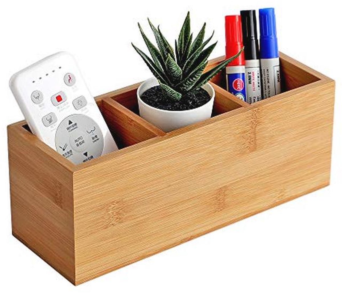 Bamboe Penhouder en Desktop Organizer voor Kantoor en Thuis
