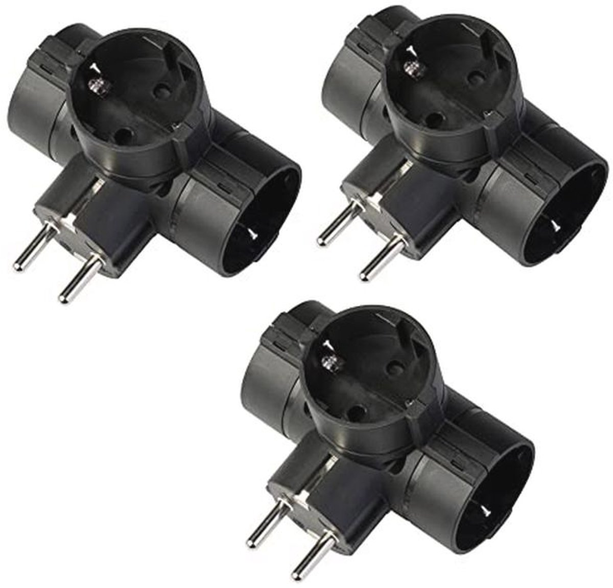 Adapter Schuko met 3 geaarde stopcontacten – Veiligheid en Kwaliteit voor Huishoudelijk Gebruik