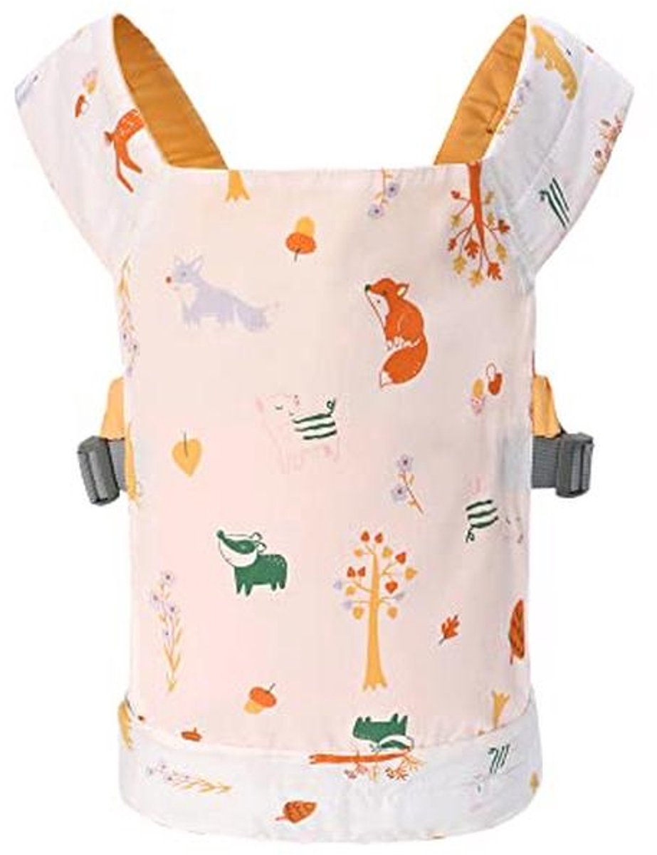 Baby Baby Carrier for Kids, Front and Back Carry with Adjustable Straps for Girls, Stuffed Toy Carrier, Doll Accessories for Kids, 100% Cotton
