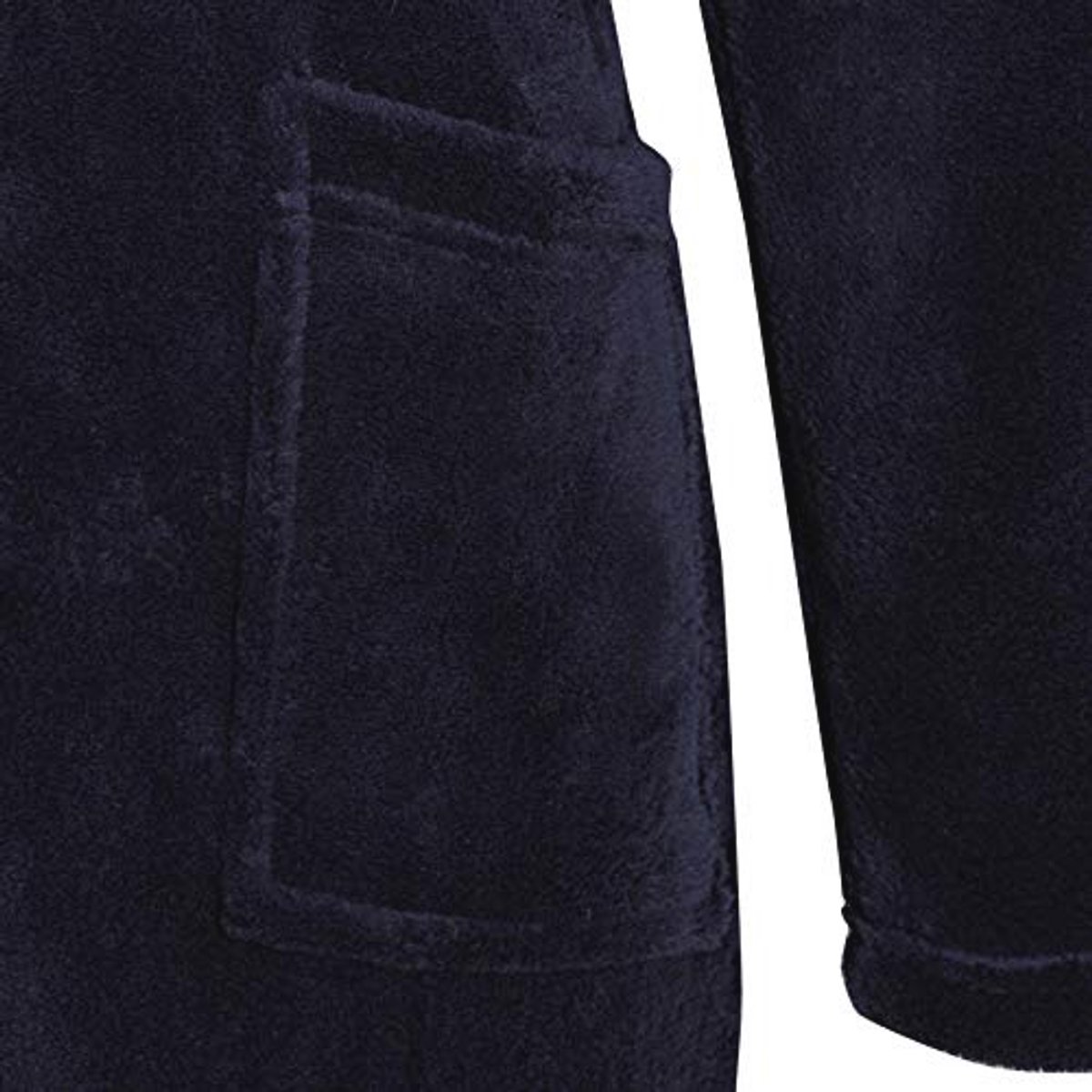 Luxe badjas voor heren van velours fleece - volledige lengte ochtendjas