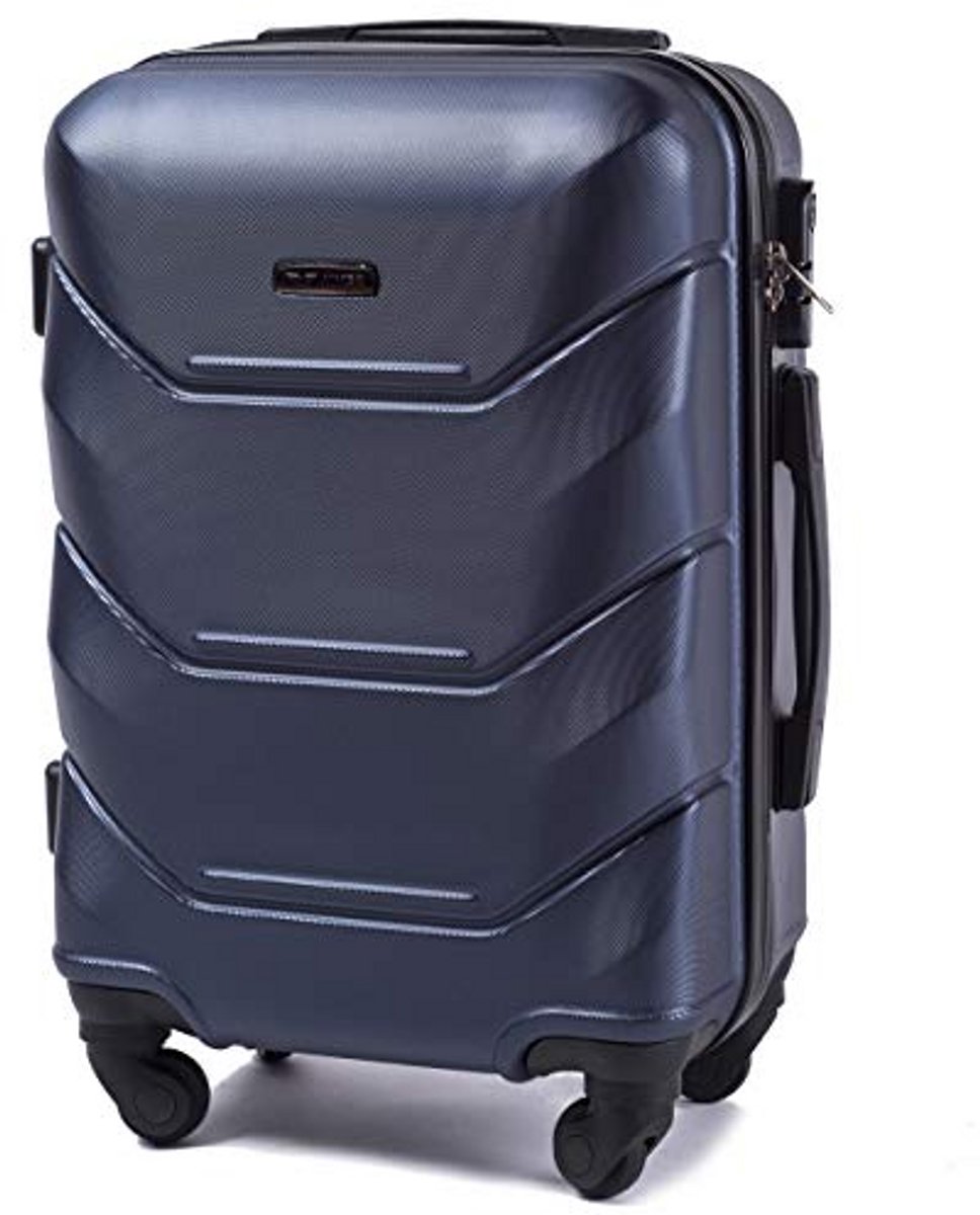 Ruime Lichtgewicht Koffer - Duurzame Hardcase Koffer met Twee-fase Telescopische Handgreep en Cijferslot - Blauwe Reis Koffer