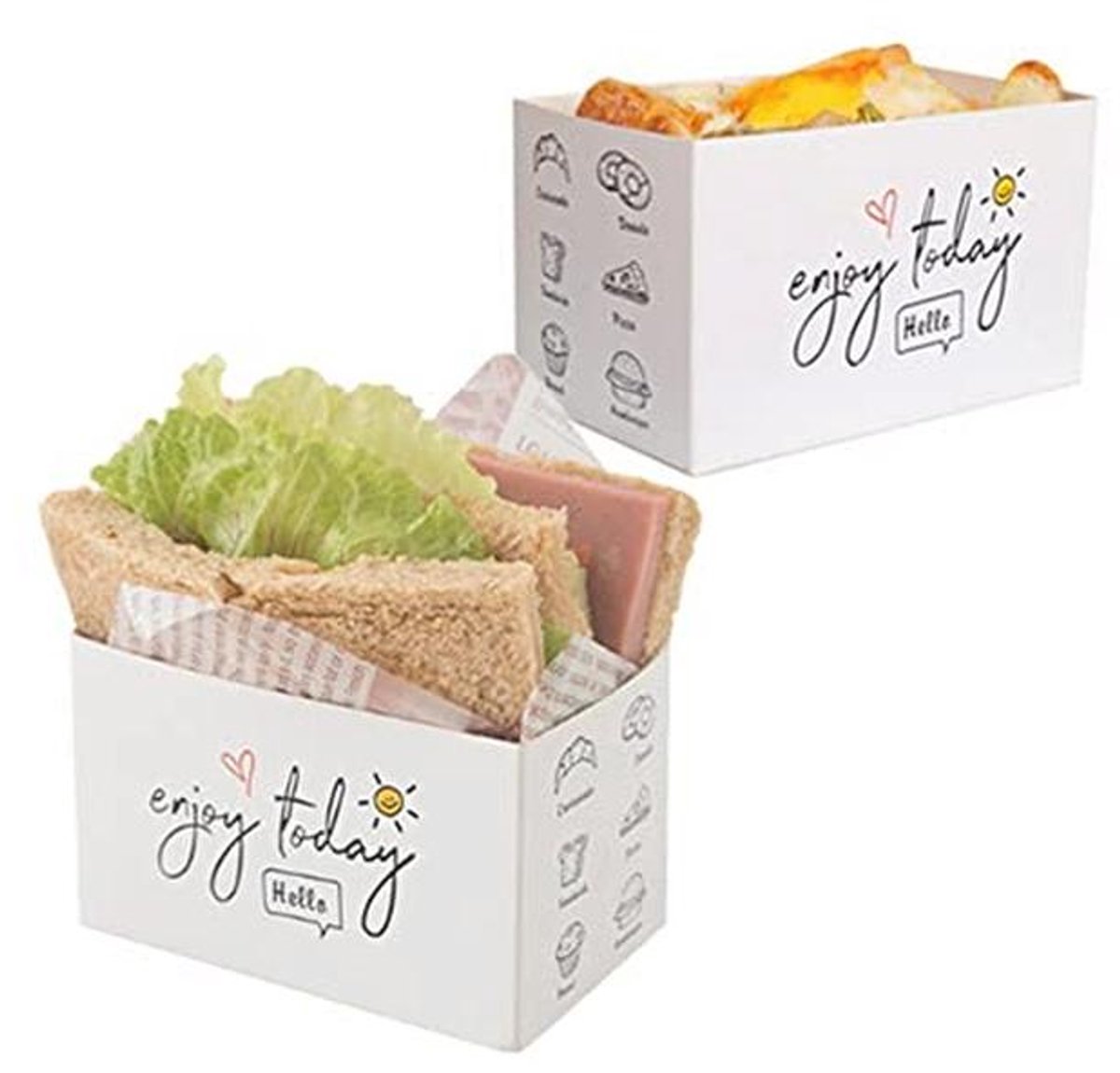 50 Stuks Papieren Afhaalcontainers voor Take Out Voedsel
