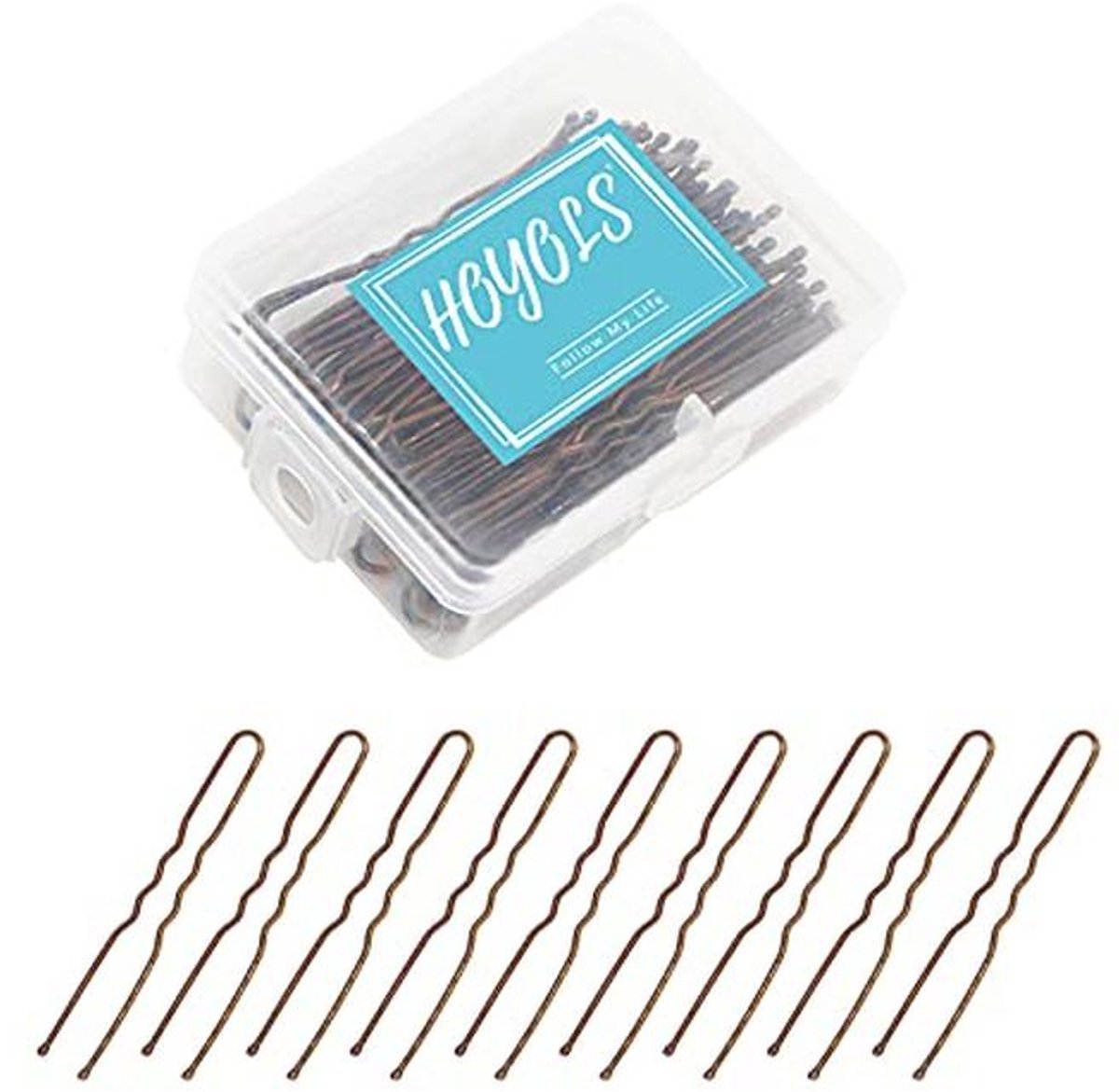 U-vormige haarspelden voor dames - 100 stuks metalen krullende clips