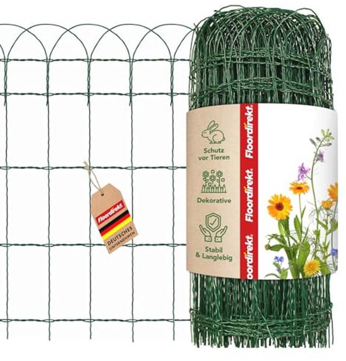 Decoratieve Metaal Fence 65 cm x 10 m - Tuinhekje en Border voor Tuin