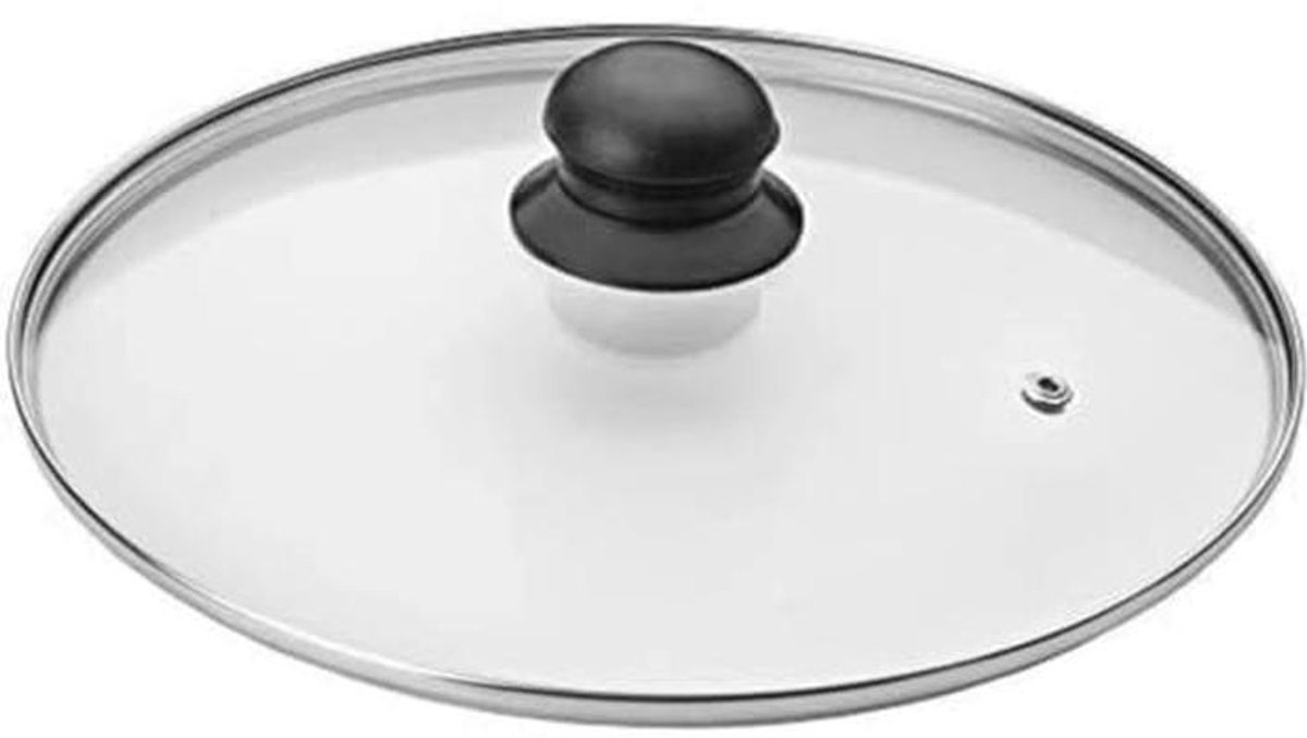 Transparante glazen deksel 24 cm voor pannen - Prisma stijl