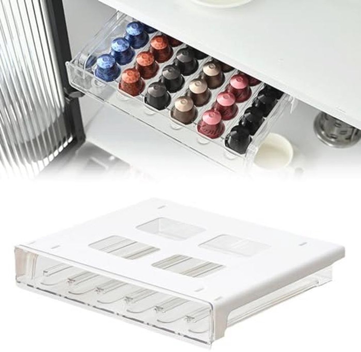 Koffiecapsulehouder voor 30 capsules - Organiseer en Bewaar Koffiecapsules