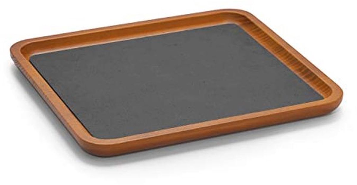 Massief houten sieradendienbladen - Organizer voor ringen, oorbellen, armbanden en halskettingen (medium, donkergrijs)